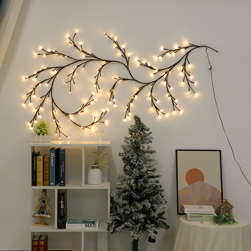 LED Branch Fairy Lights — Rattan Warm Glow Home Decor