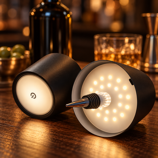 Wireless Bottle Lamp with Touch-Dimmable Atmosphere Light