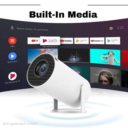 CineDream HD Smart Projector — Portable Home Cinema with Free Wireless Earbuds