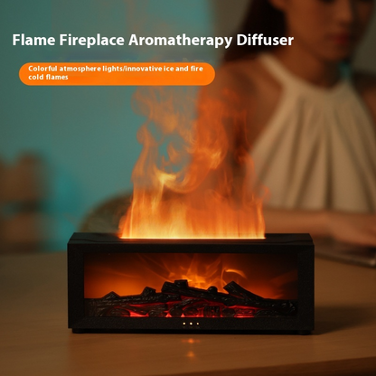 FlameScape Smart Humidifier & Essential Oil Diffuser – Realistic LED Fireplace Ambiance