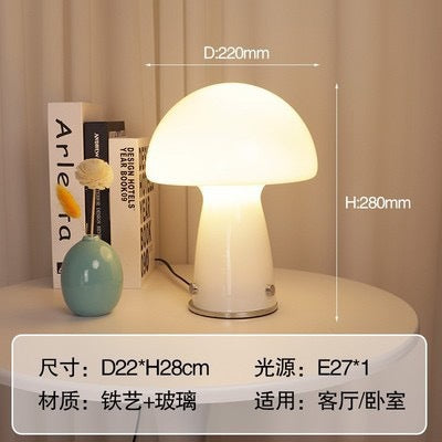 Mushroom Table Lamp — Nordic Glass Ambient Light