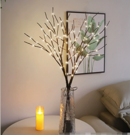 Luminous Tree Branch Lamp — 50 LED Warm Birch Light