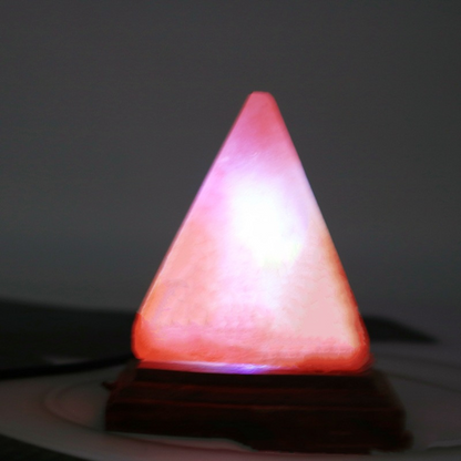 Himalayan Salt Pyramid Lamp — USB Crystal Glow Light