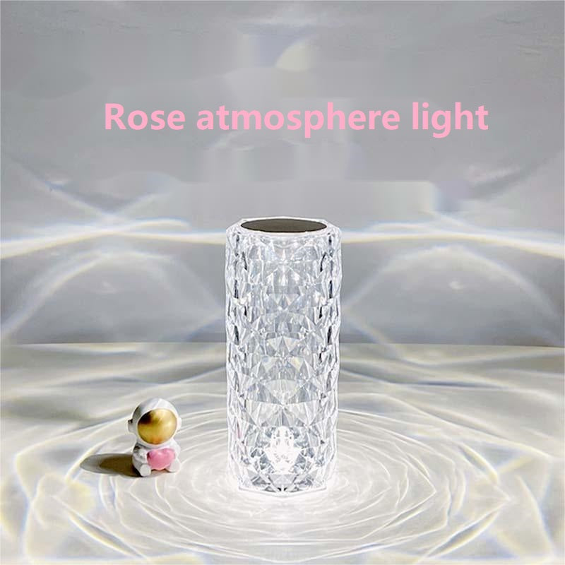 Crystal Rose LED Lamp — Touch Control Colour Changing Light