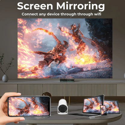 CineDream HD Smart Projector — Portable Home Cinema with Free Wireless Earbuds