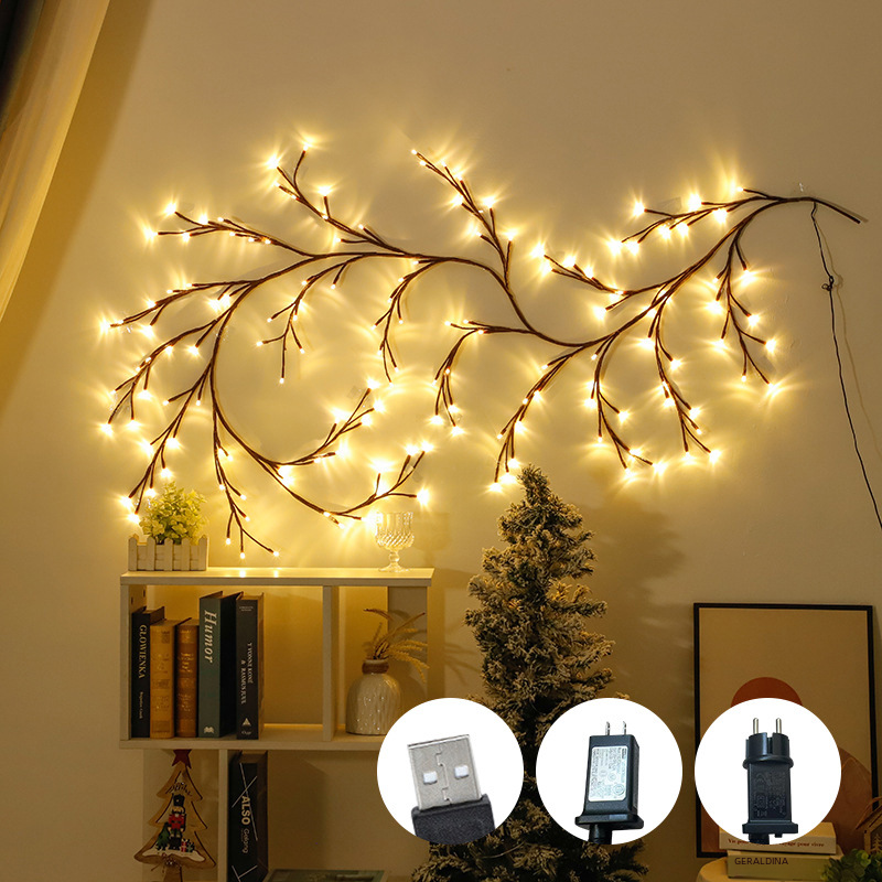 LED Branch Fairy Lights — Rattan Warm Glow Home Decor