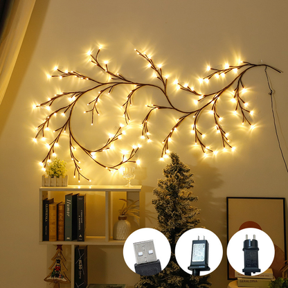 LED Branch Fairy Lights — Rattan Warm Glow Home Decor