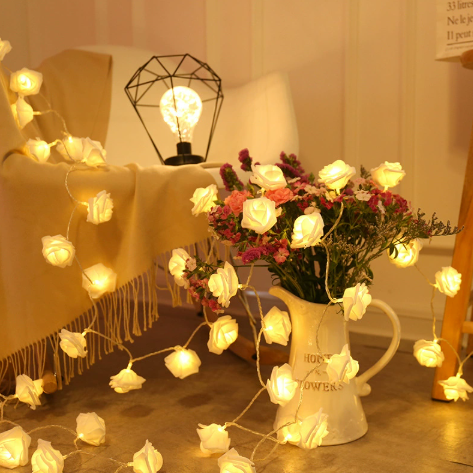 LED Rose Flower String Lights — Romantic Fairy Lights