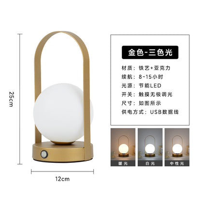 Warm Glow Bedside Lamp Pair — Touch LED Couple Lamps