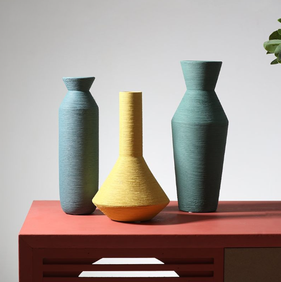 Nordic Minimalist Ceramic Vase — Home Decor Statement Piece