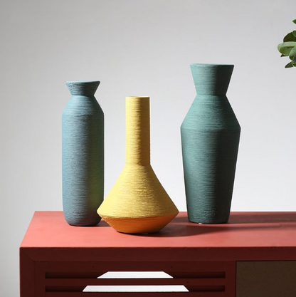 Nordic Minimalist Ceramic Vase — Home Decor Statement Piece
