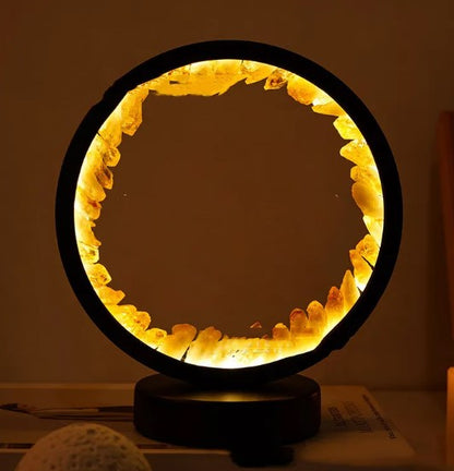 Crystal Gemstone LED Lamp — Amethyst, Rose Quartz & More