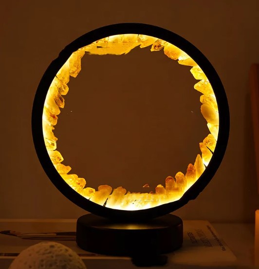 Crystal Gemstone LED Lamp — Amethyst, Rose Quartz & More