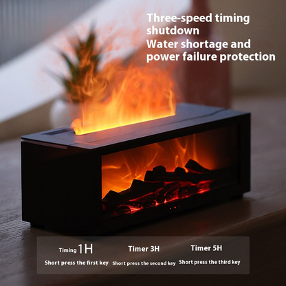 FlameScape Smart Humidifier & Essential Oil Diffuser – Realistic LED Fireplace Ambiance
