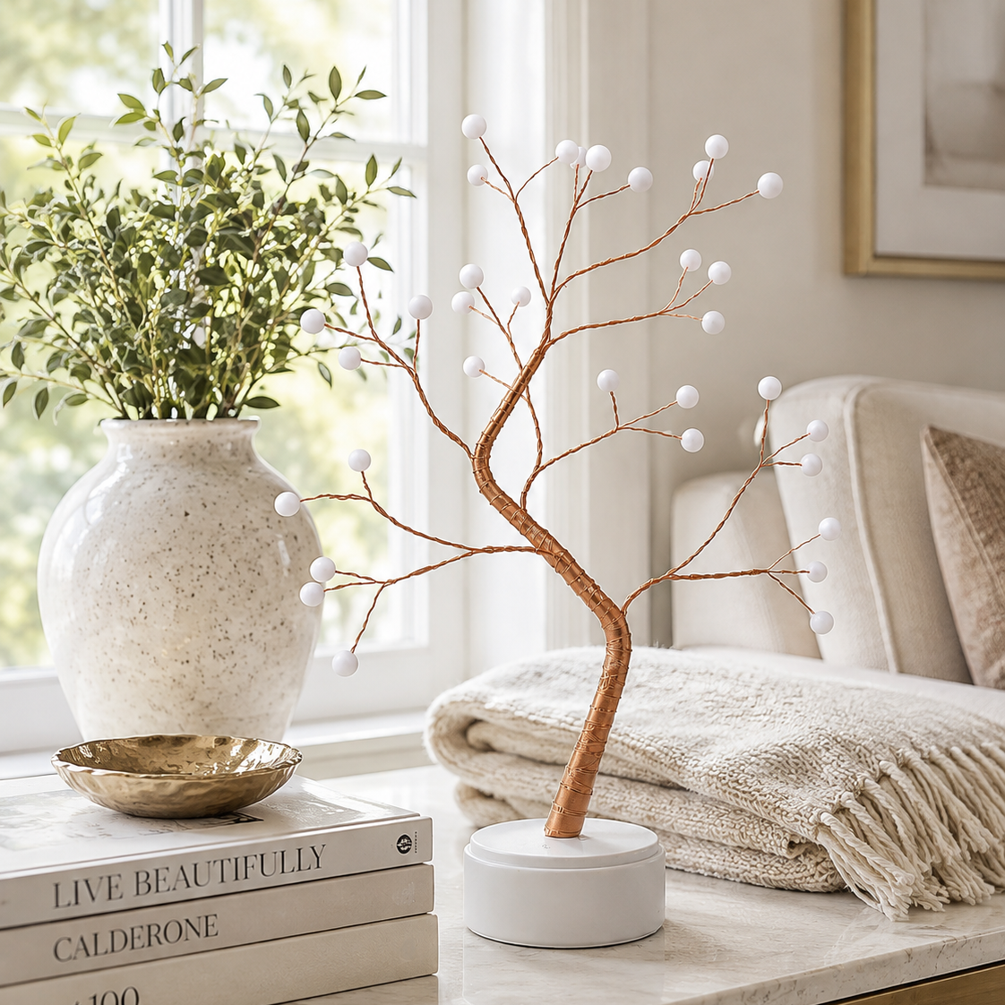 Copper Wire Tree Light — Warm Ambient Glow Lamp