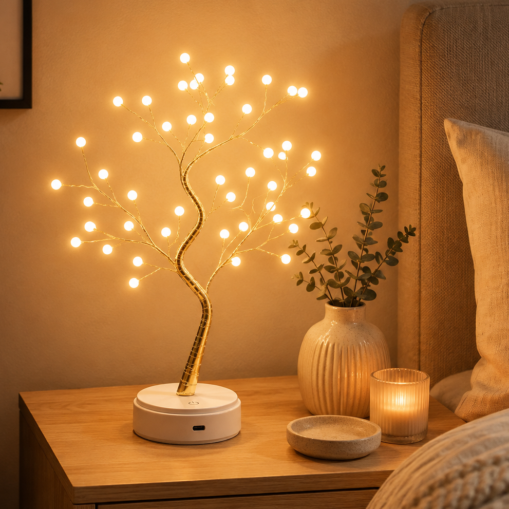 Copper Wire Tree Light — Warm Ambient Glow Lamp