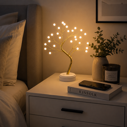 Copper Wire Tree Light — Warm Ambient Glow Lamp