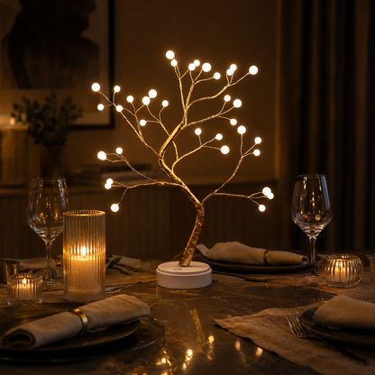 Copper Wire Tree Light — Warm Ambient Glow Lamp