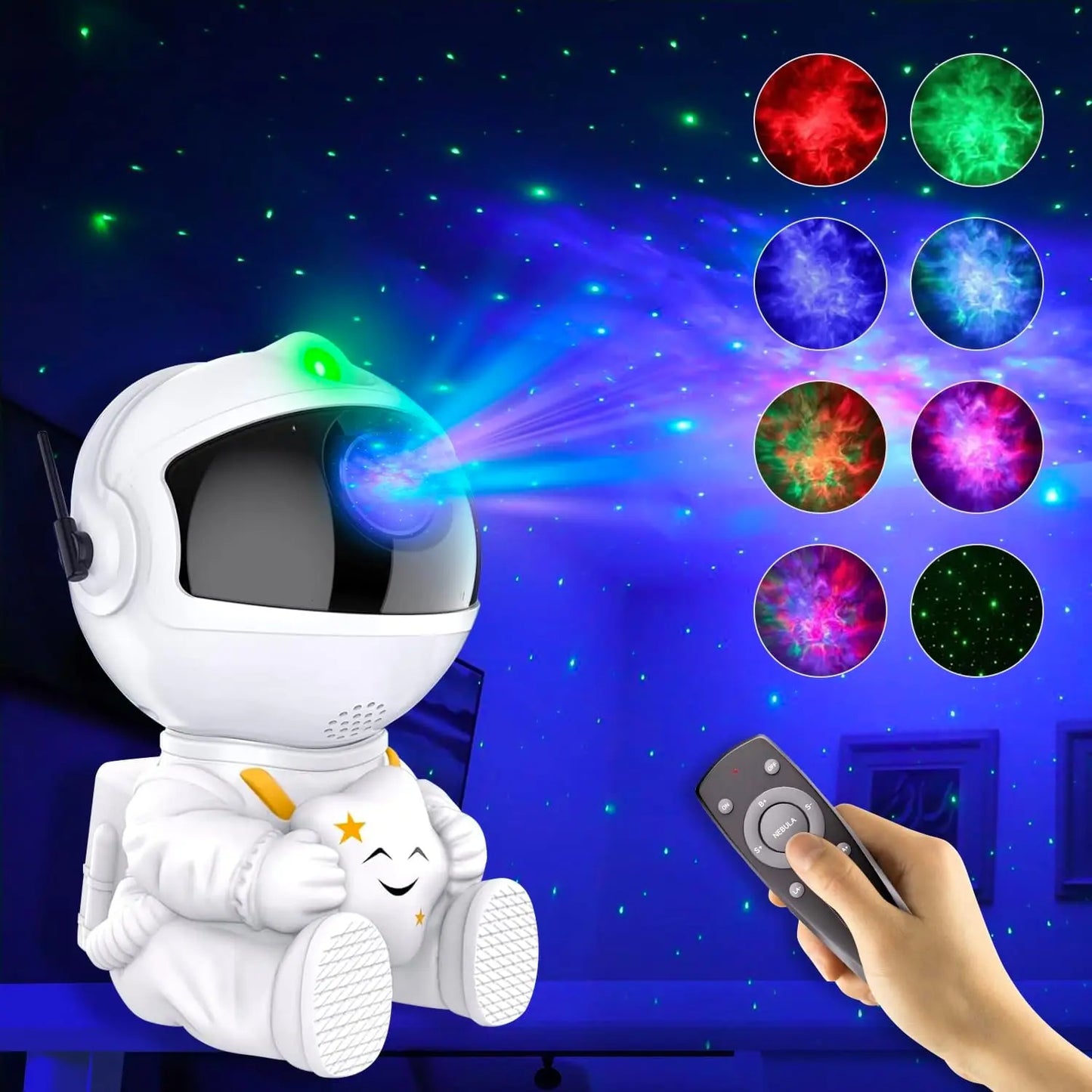 Galaxy Star Projector — Astronaut Night Light for Bedroom & Kids Room