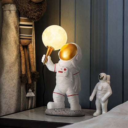 Astronaut Resin Table Lamp — Large Statement Light with 3-Colour LED