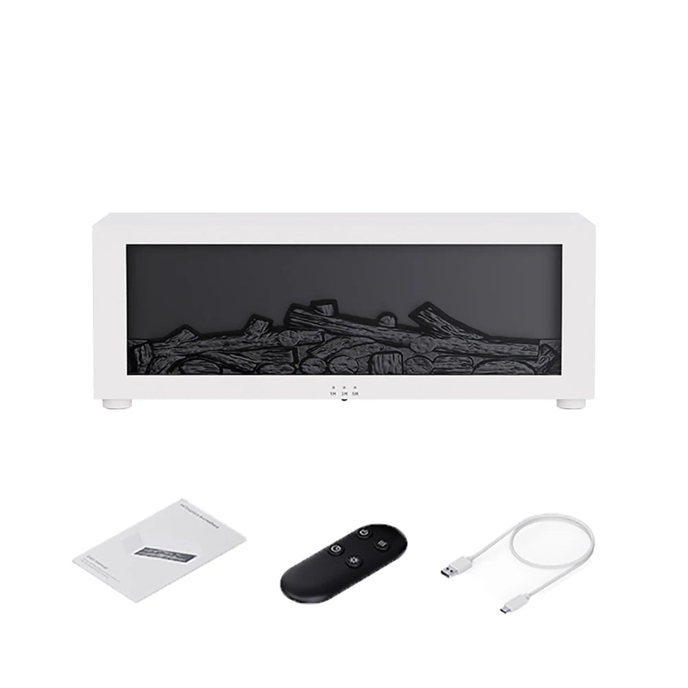 FlameScape Smart Humidifier & Essential Oil Diffuser – Realistic LED Fireplace Ambiance