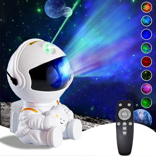 Galaxy Star Projector — Astronaut Night Light for Bedroom & Kids Room
