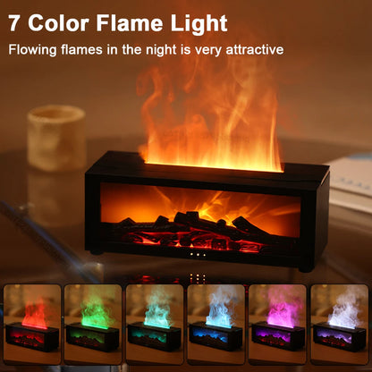 FlameScape Smart Humidifier & Essential Oil Diffuser – Realistic LED Fireplace Ambiance