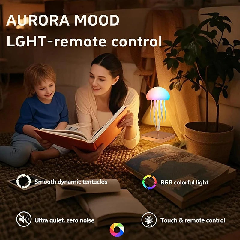 LED Jellyfish Mood Lamp — Colour-Changing Ambient Light with Remote Control