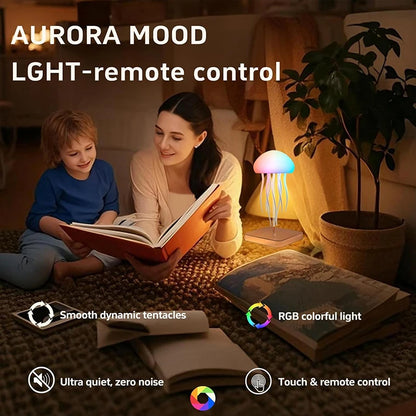 LED Jellyfish Mood Lamp — Colour-Changing Ambient Light with Remote Control