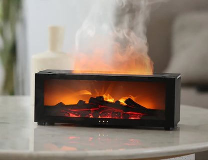 FlameScape Smart Humidifier & Essential Oil Diffuser – Realistic LED Fireplace Ambiance
