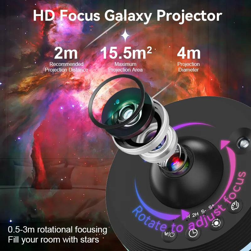 Galaxy Star Projector — 12-in-1 Planetarium Night Light