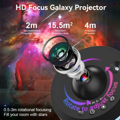 Galaxy Star Projector — 12-in-1 Planetarium Night Light