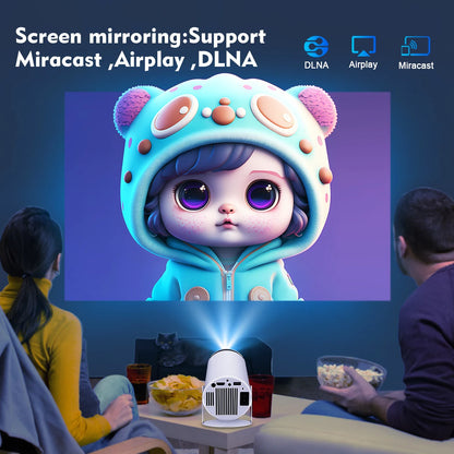 CineDream HD Smart Projector — Portable Home Cinema with Free Wireless Earbuds