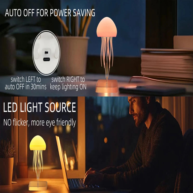 LED Jellyfish Mood Lamp — Colour-Changing Ambient Light with Remote Control