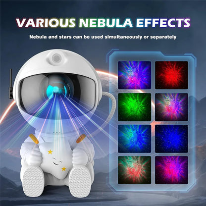 Galaxy Star Projector — Astronaut Night Light for Bedroom & Kids Room