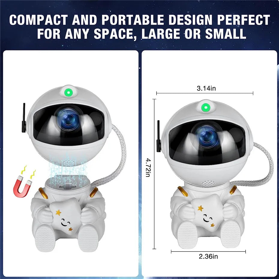 Galaxy Star Projector — Astronaut Night Light for Bedroom & Kids Room