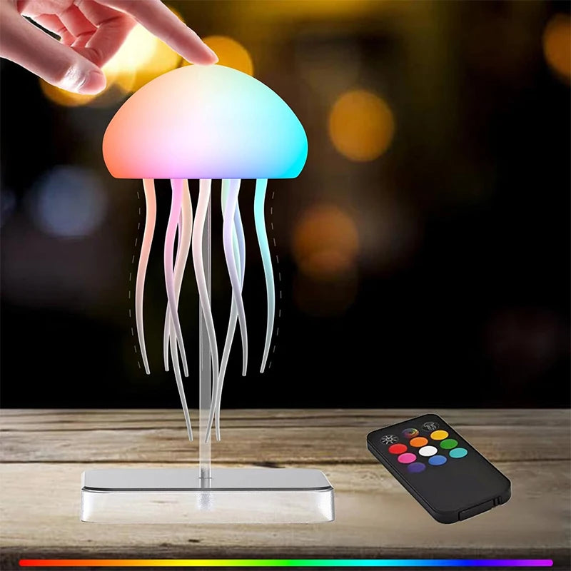 LED Jellyfish Mood Lamp — Colour-Changing Ambient Light with Remote Control