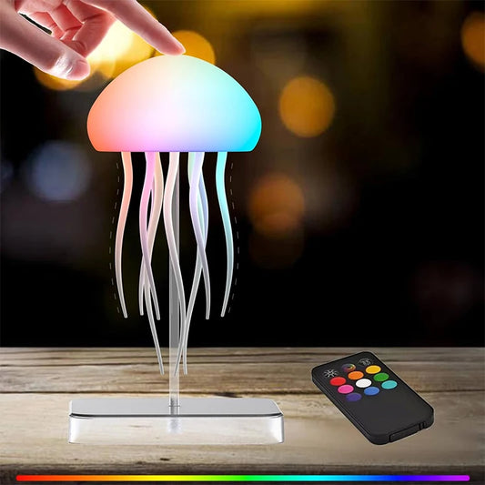 LED Jellyfish Mood Lamp — Colour-Changing Ambient Light with Remote Control