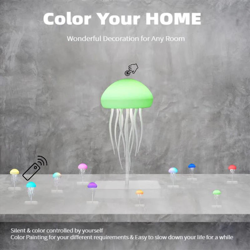 LED Jellyfish Mood Lamp — Colour-Changing Ambient Light with Remote Control