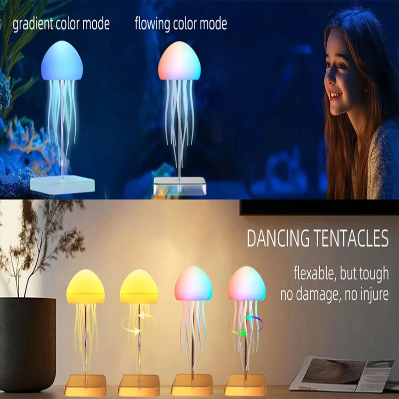 LED Jellyfish Mood Lamp — Colour-Changing Ambient Light with Remote Control