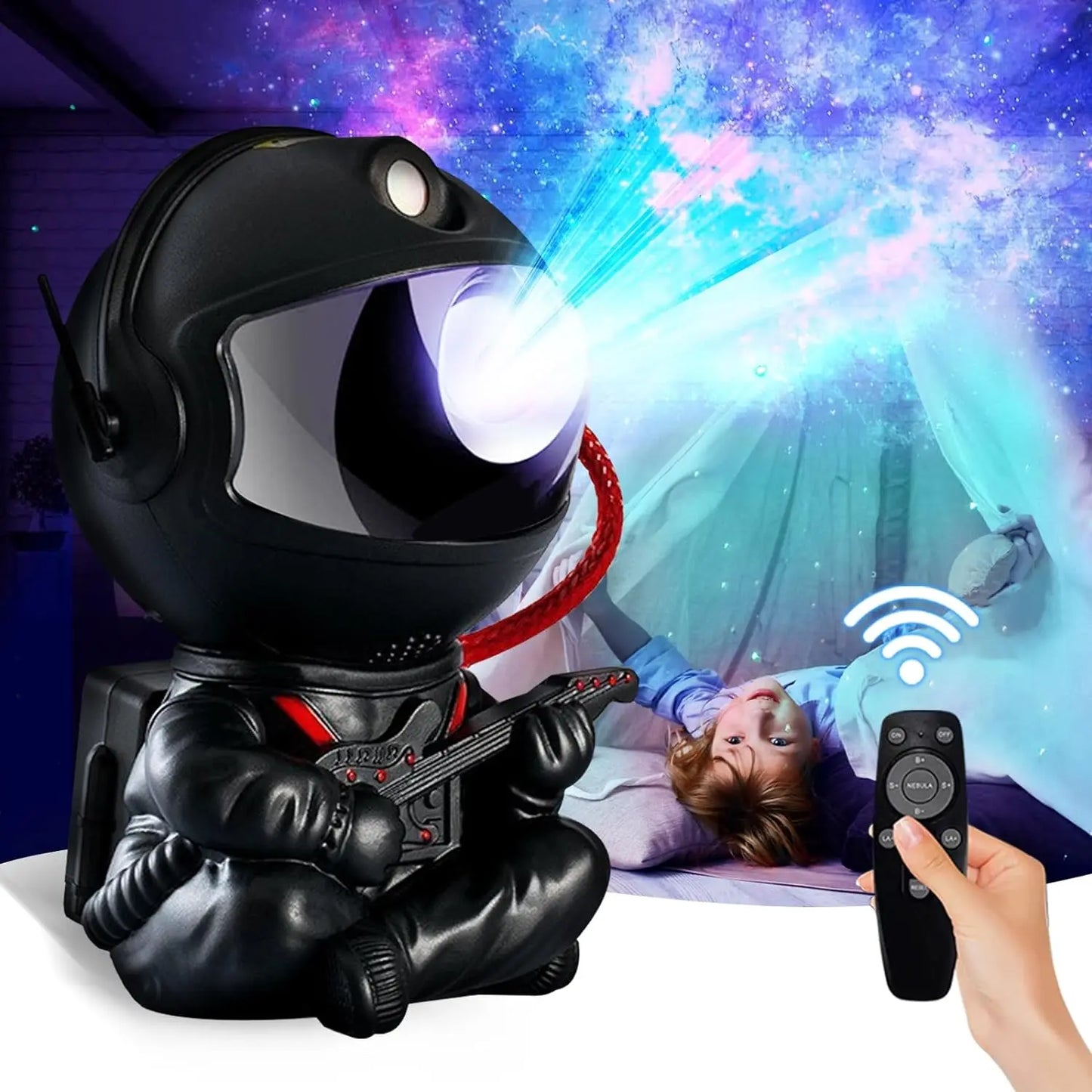 Galaxy Star Projector — Astronaut Night Light for Bedroom & Kids Room