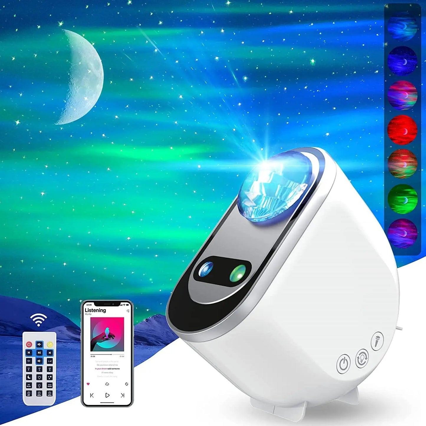 Aurora Galaxy Star Projector Lamp