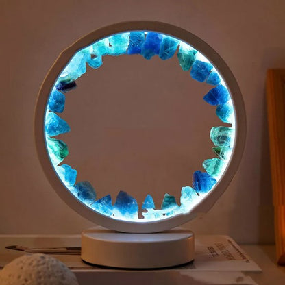 Crystal Gemstone LED Lamp — Amethyst, Rose Quartz & More