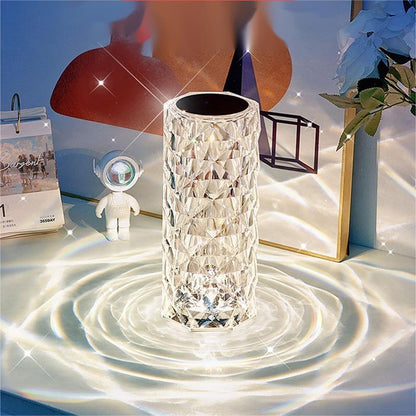 Crystal Rose LED Lamp — Touch Control Colour Changing Light