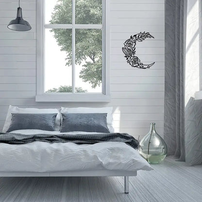 Boho Moon Phase Metal Wall Art — Celestial Home Decor