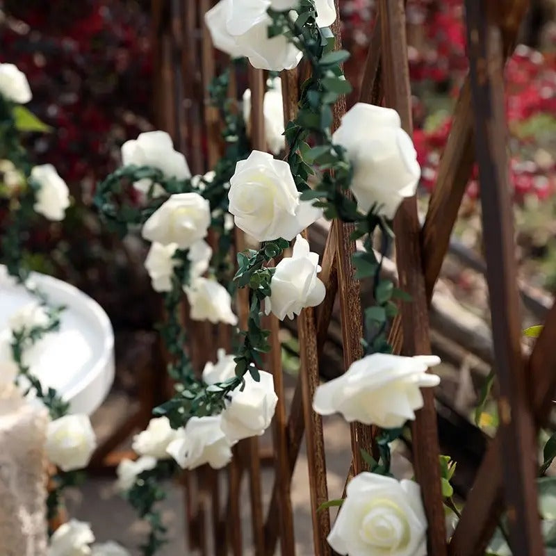 LED Rose Rattan String Lights — Warm Ambient Room Decor