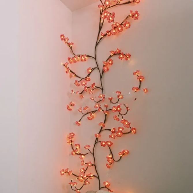 LED Cherry Blossom Vine Light — Remote Control Fairy Light