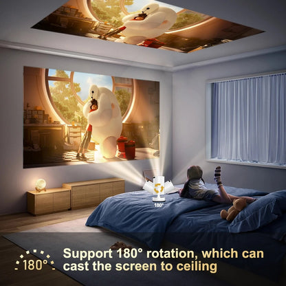 CineDream HD Smart Projector — Portable Home Cinema with Free Wireless Earbuds