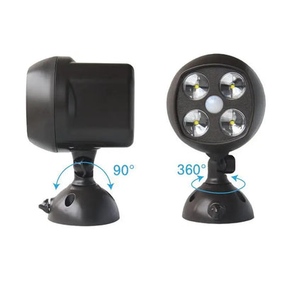 Solar 360° Rotating Garden Light — Motion Sensor Outdoor LED