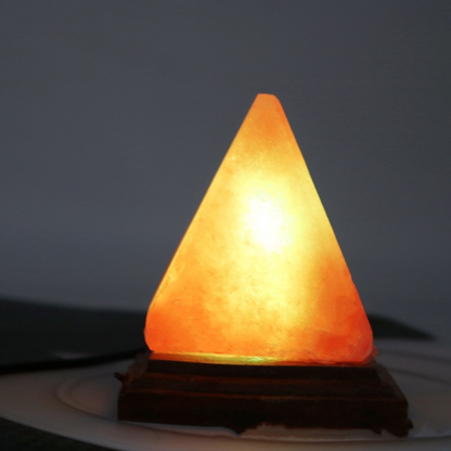 Himalayan Salt Pyramid Lamp — USB Crystal Glow Light